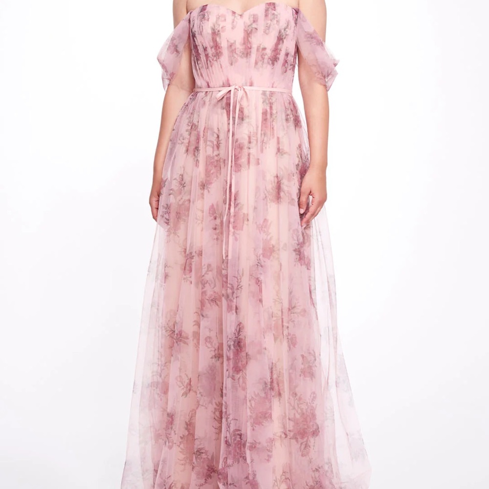 Marchesa Notte Pink Floral Women's Dress